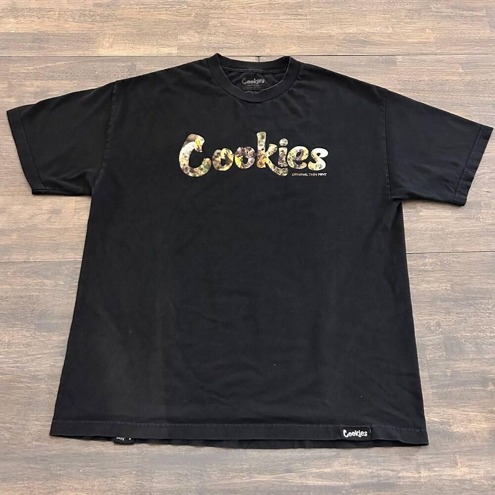 Cookies Berner SF Original Thin Mint Cannabis 420 Logo Tee Shirt Black Size XL